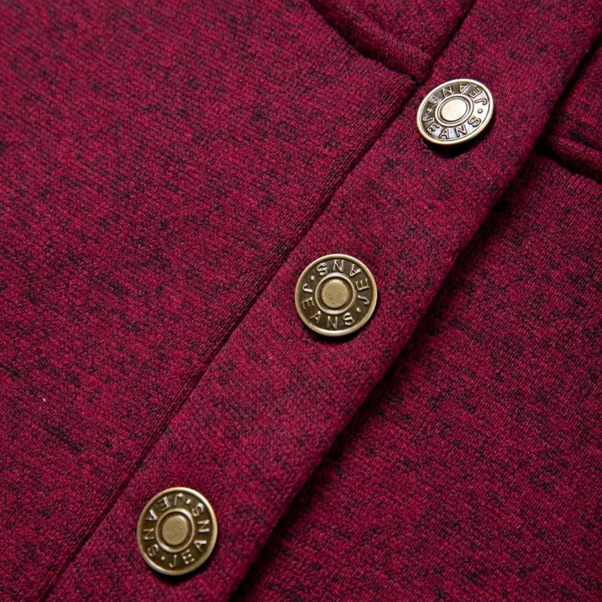 VogeLuxe | Heren sweatshirt met drukknoopsluiting en mockneck 6