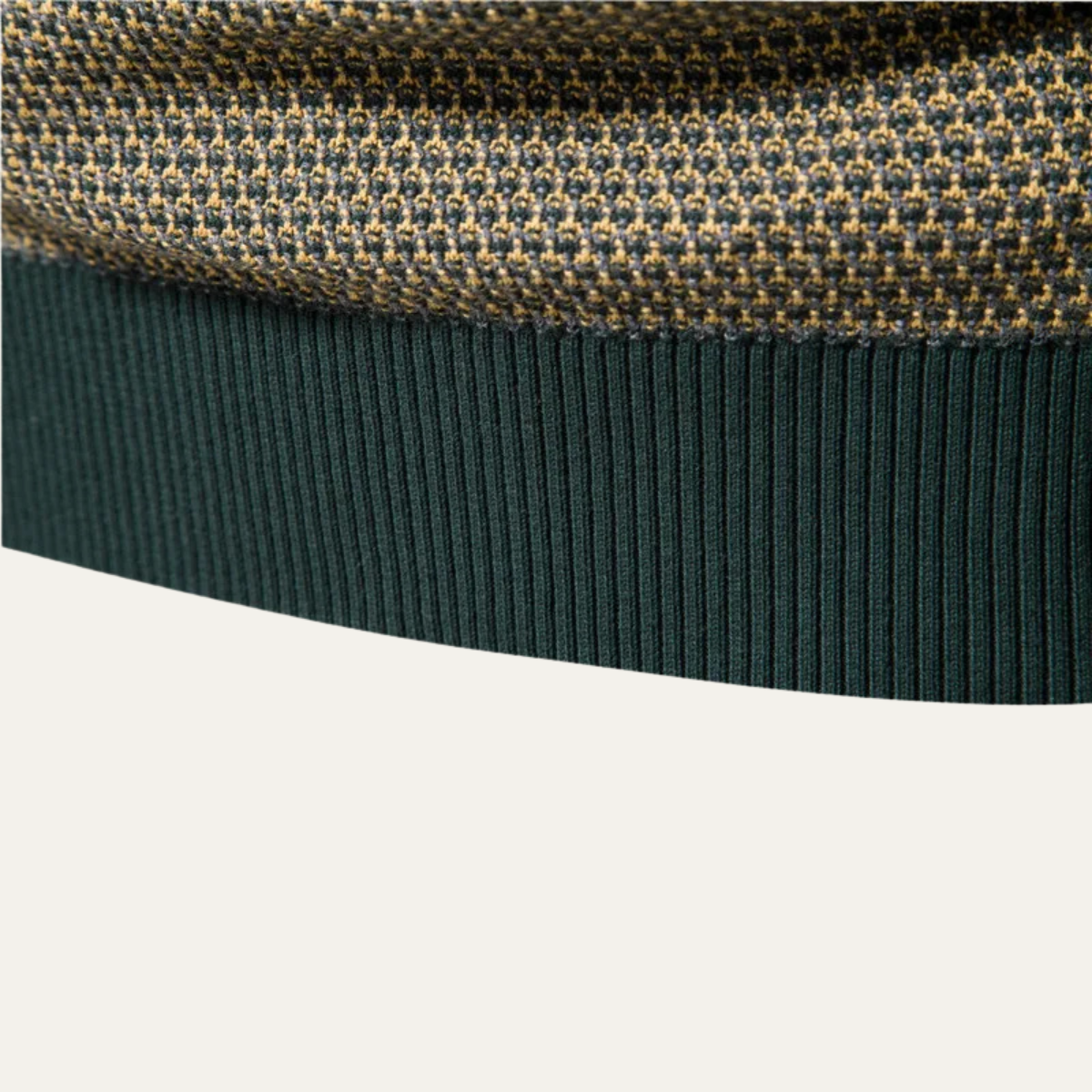 VogeLuxe | Heren tweekleurige textuur trui met ronde hals 4