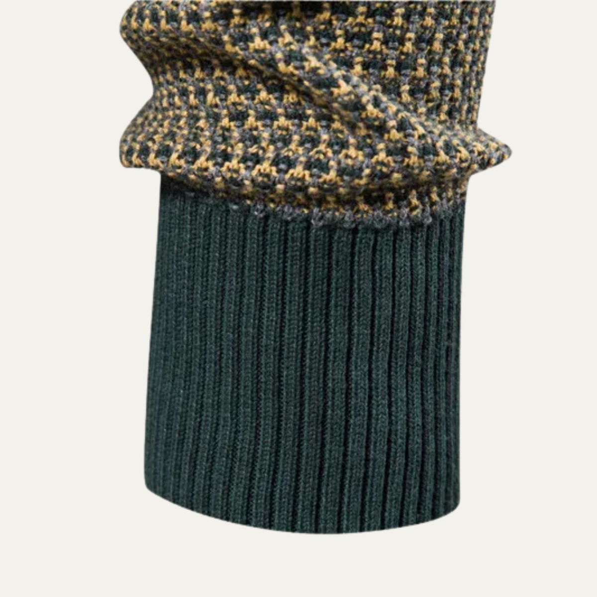 VogeLuxe | Heren tweekleurige textuur trui met ronde hals 5