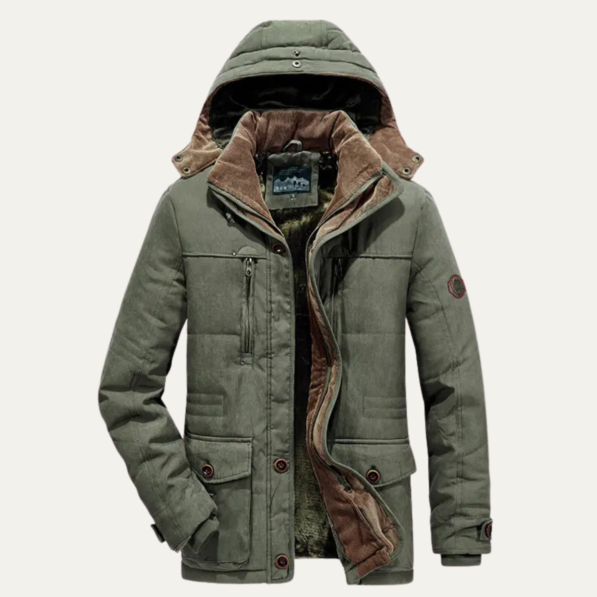 VogeLuxe | Heren winterparka met afneembare capuchon 1