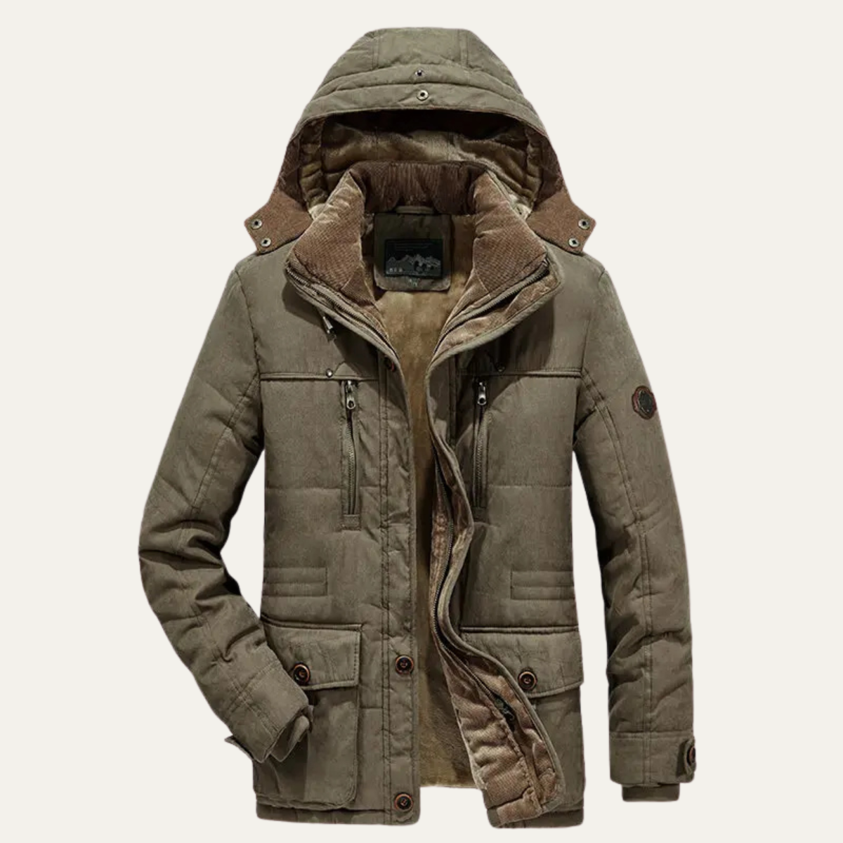 VogeLuxe | Heren winterparka met afneembare capuchon 3