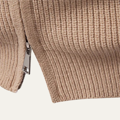 VogeLuxe | Heren wintervest met dikke ribbels en rits 5