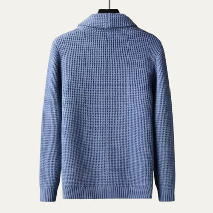 VogeLuxe | Herenvest met sjaalkraag en textuur 4