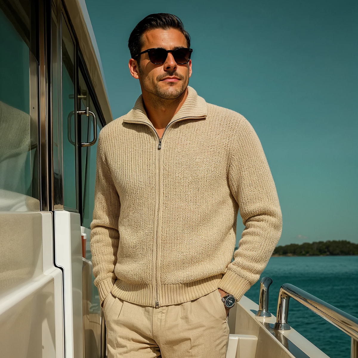 VogeLuxe | Herenvest met volledige ritssluiting 1