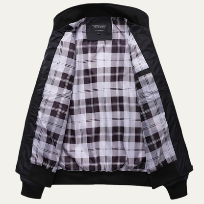 VogeLuxe | Lichtgewicht klassiek bomberjack met opstaande kraag voor heren 1