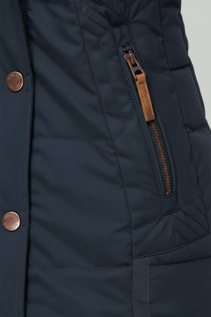 VogeLuxe | Luxe imitatiebont pufferjack voor dames 7