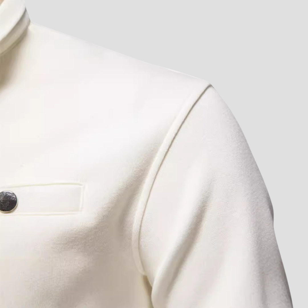 VogeLuxe | Minimalistische herentrui met kwartrits 3