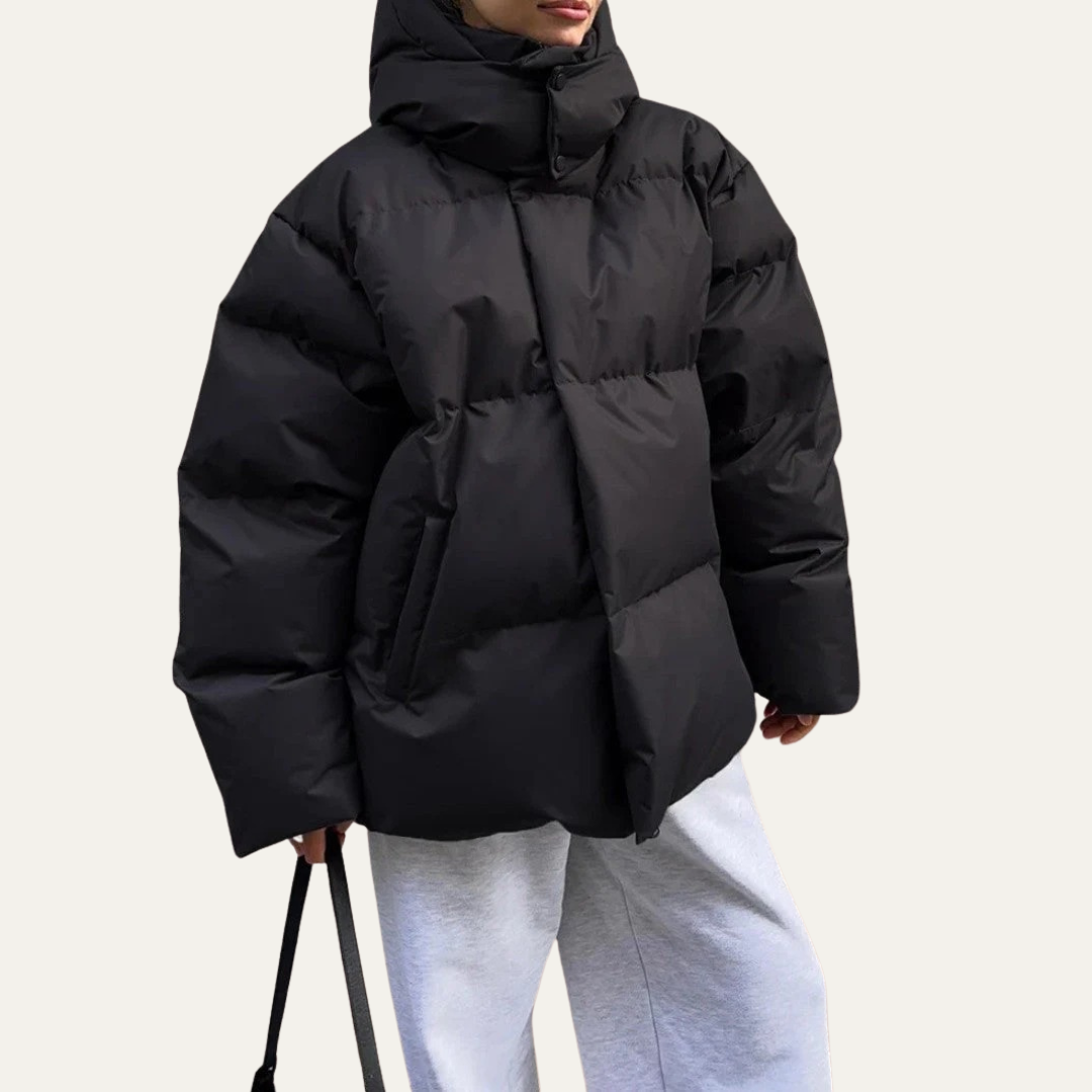 VogeLuxe | Oversized gewatteerde jas met hoge hals voor dames 0