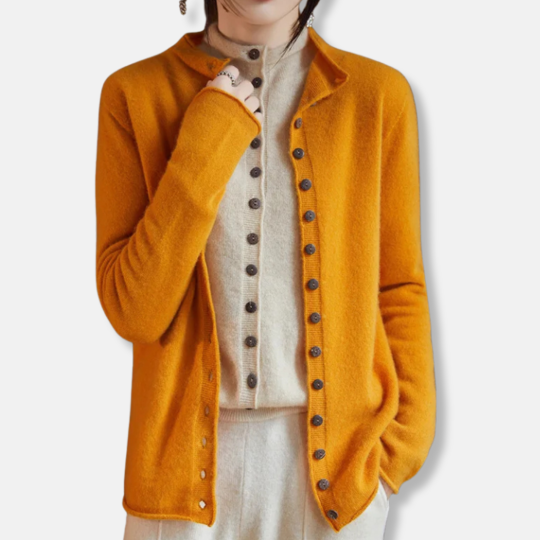 VogeLuxe | Strak damesvest met knoopjes 0