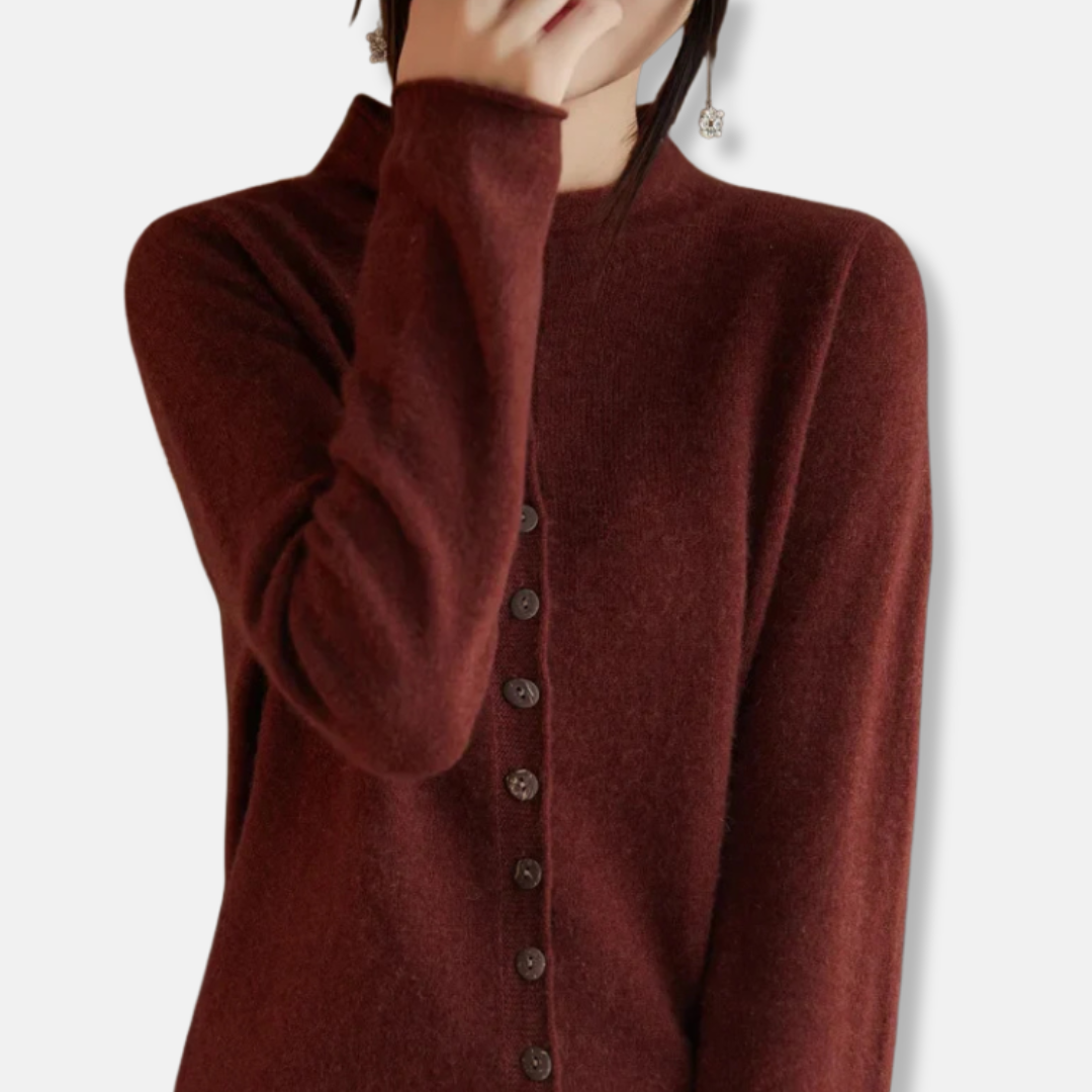 VogeLuxe | Strak damesvest met knoopjes 1