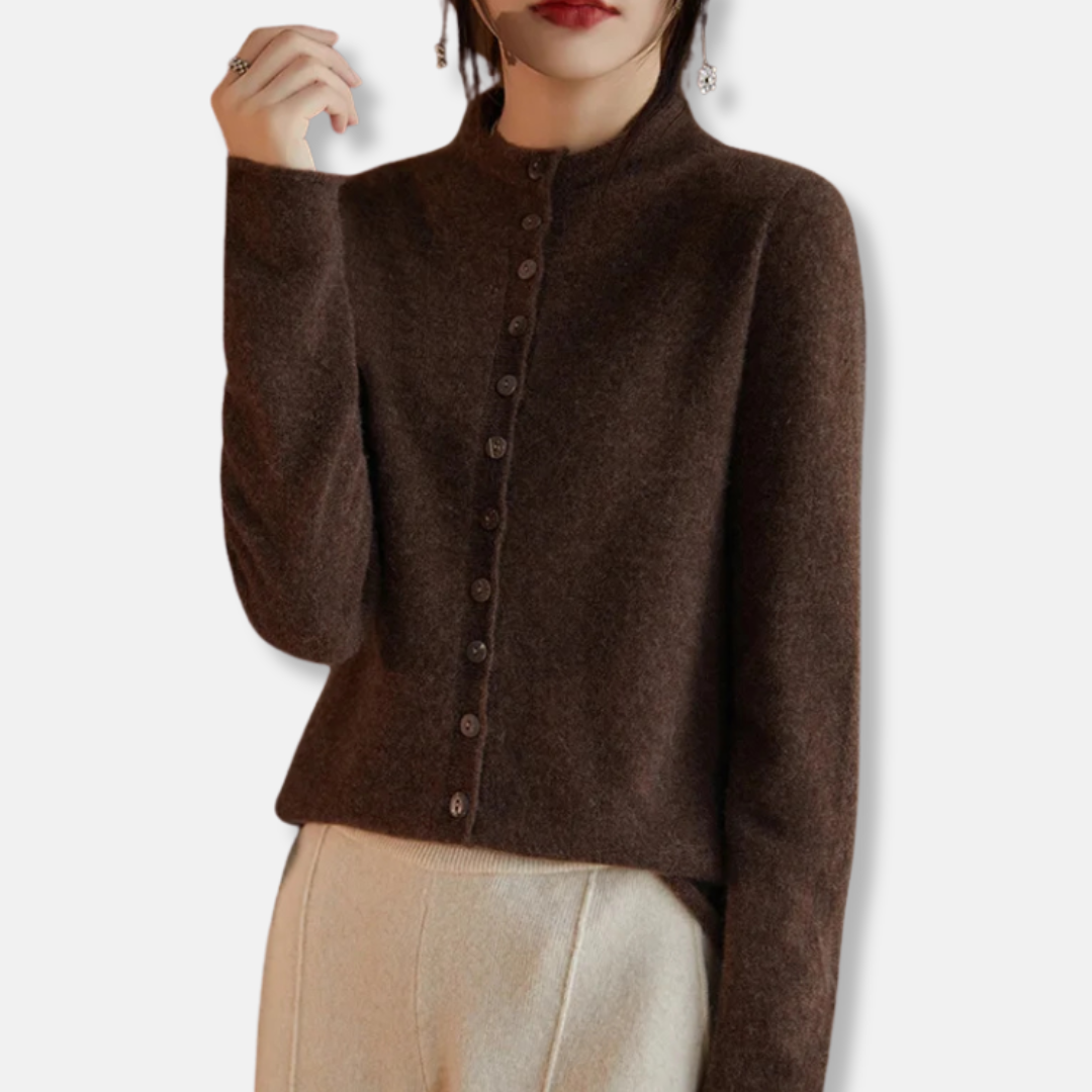 VogeLuxe | Strak damesvest met knoopjes 2