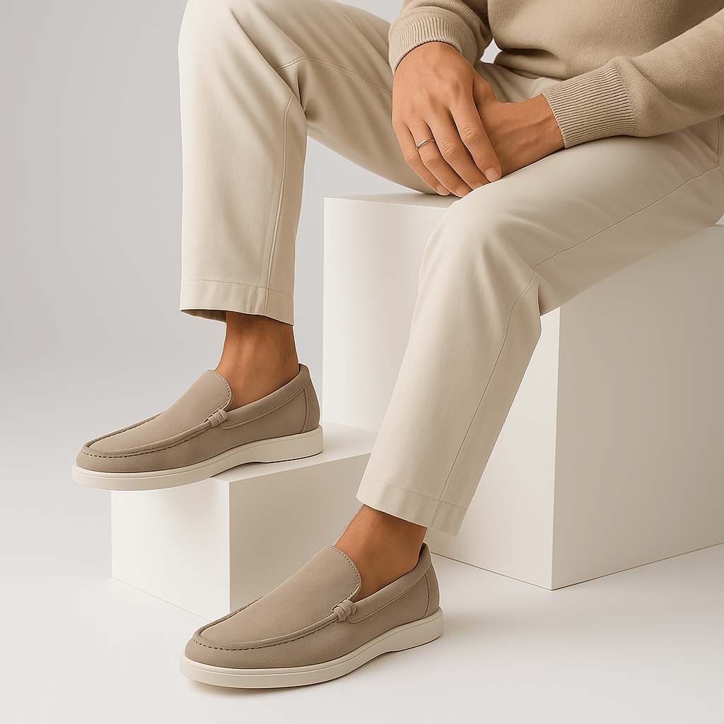 VogeLuxe | Suède instapsneakerloafers voor heren 7