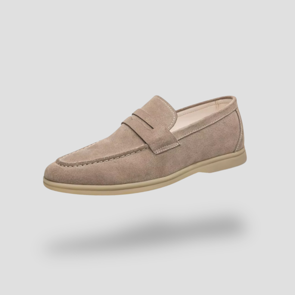 VogeLuxe | Suède loafers voor heren, instappers en casual schoenen met zacht comfort 0