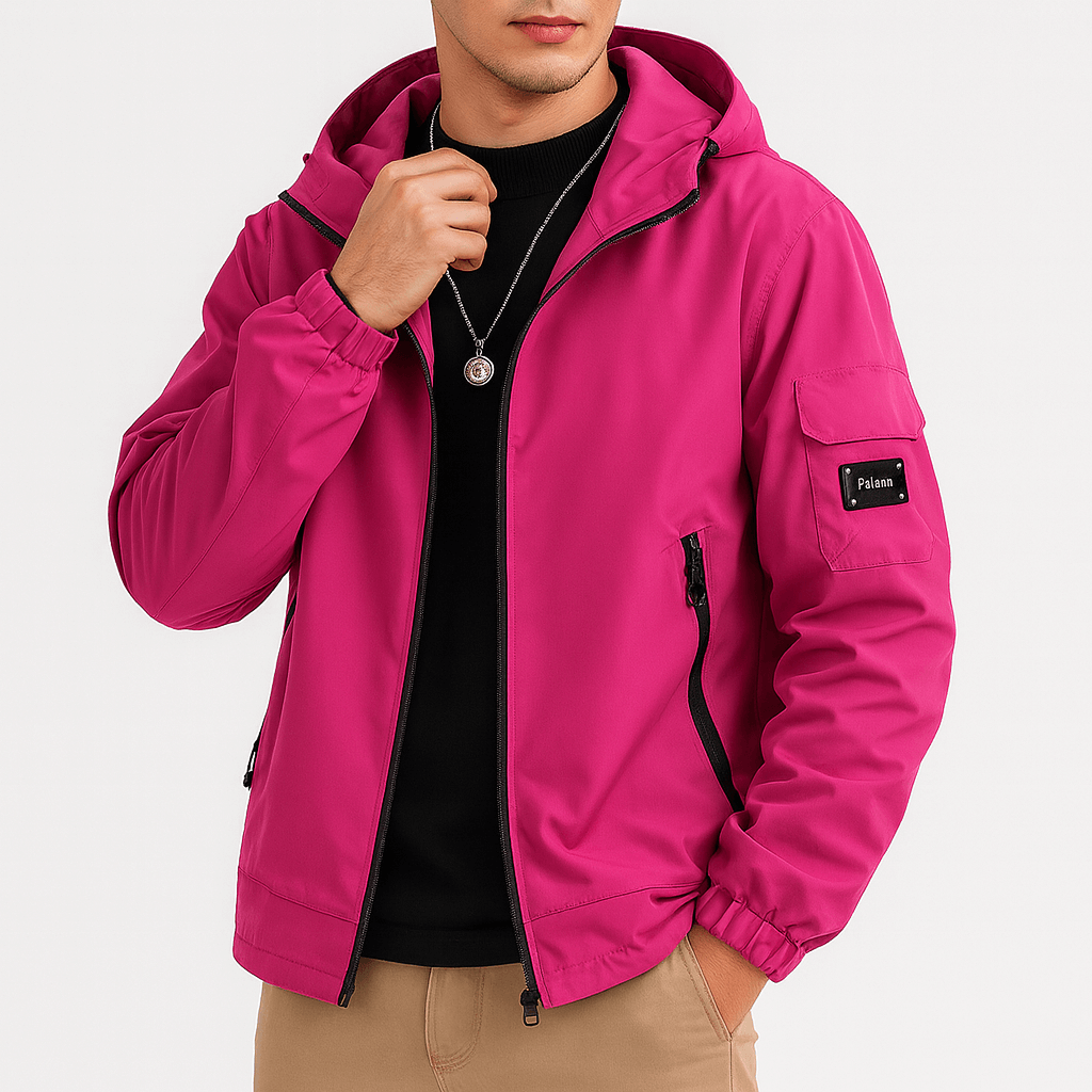 VogeLuxe | Waterdichte capuchonjas met rits voor heren 1