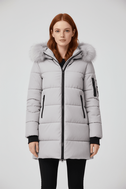 VogeLuxe | Winterparka met capuchon en bontkraag voor dames 2
