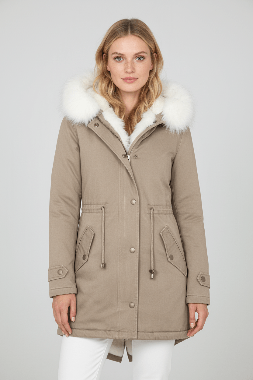 VogeLuxe | Winterparka met capuchon en bontvoering voor dames 10