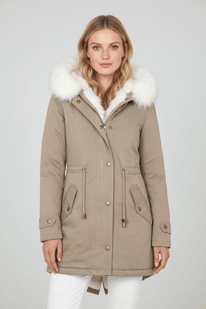 VogeLuxe | Winterparka met capuchon en bontvoering voor dames 10
