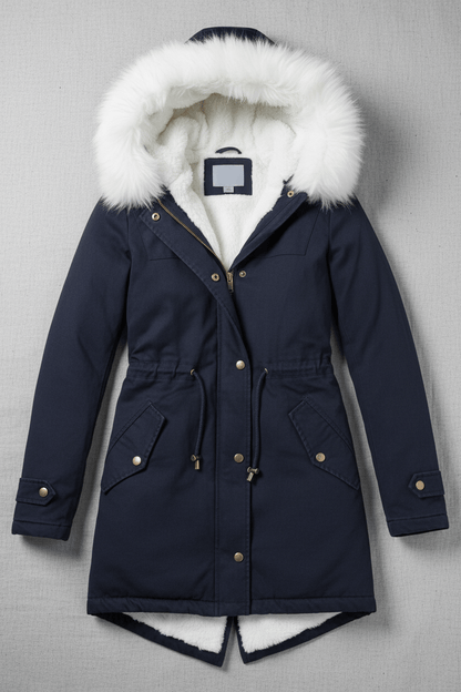 VogeLuxe | Winterparka met capuchon en bontvoering voor dames 6