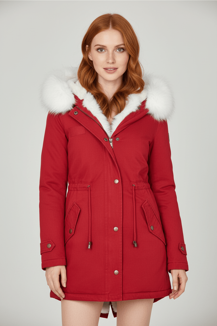 VogeLuxe | Winterparka met capuchon en bontvoering voor dames 9