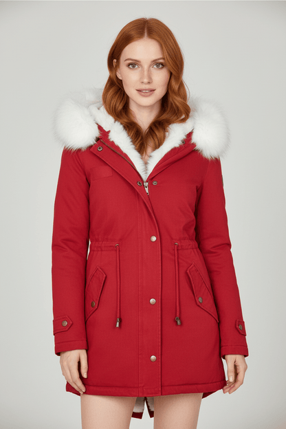 VogeLuxe | Winterparka met capuchon en bontvoering voor dames 9