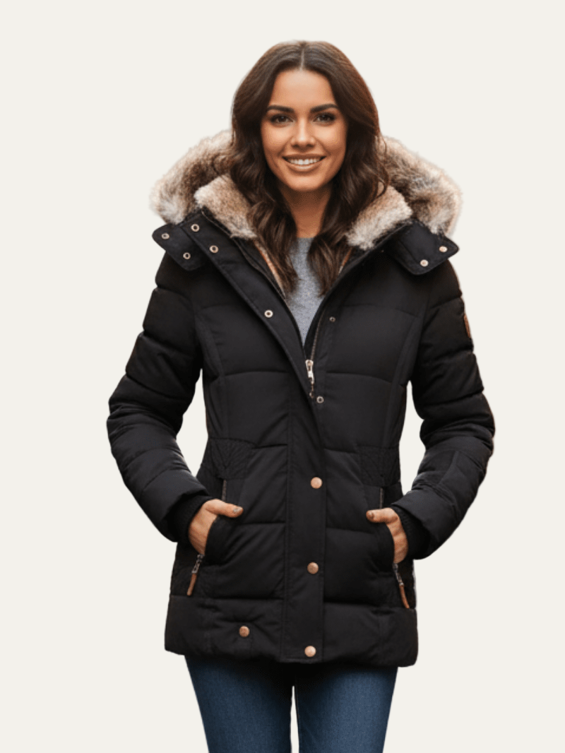 VogeLuxe | Winterparka met getailleerde taille voor dames 0