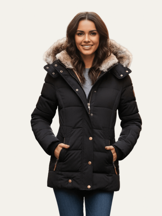 VogeLuxe | Winterparka met getailleerde taille voor dames 0
