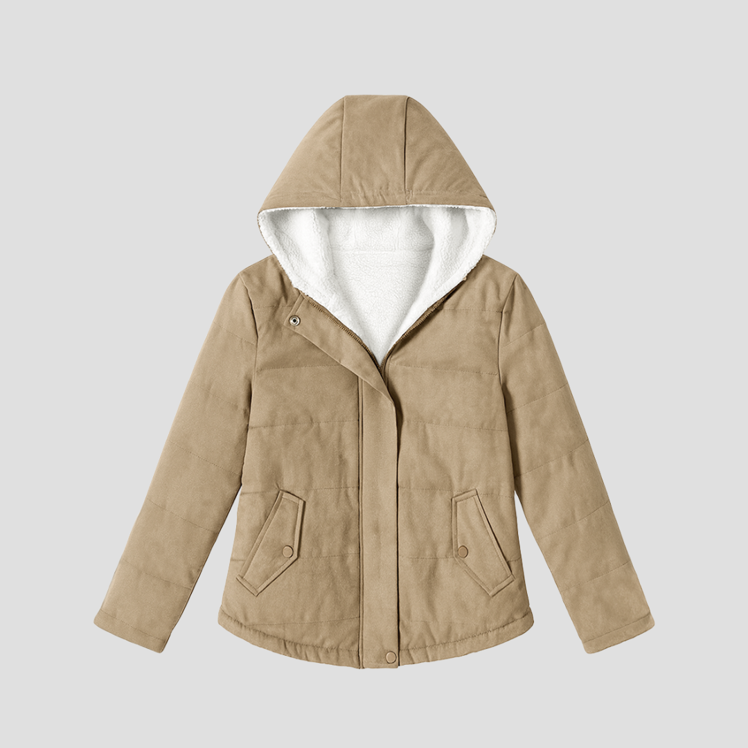 VogeLuxe | Winterparka met sherpavoering en capuchon voor dames 1