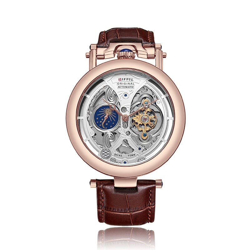 Vortex | Elegant Automatisch Herenhorloge met Skelet Wijzerplaat 0