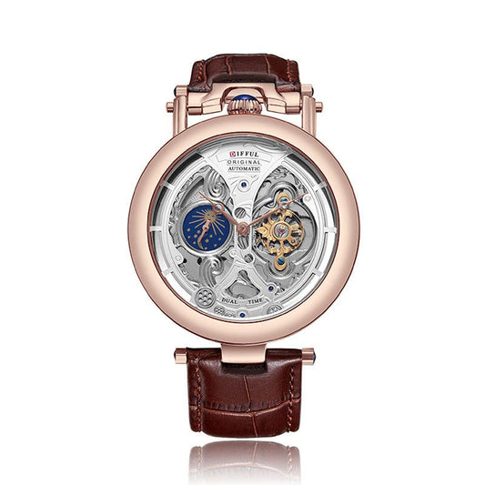Vortex | Elegant Automatisch Herenhorloge met Skelet Wijzerplaat 0
