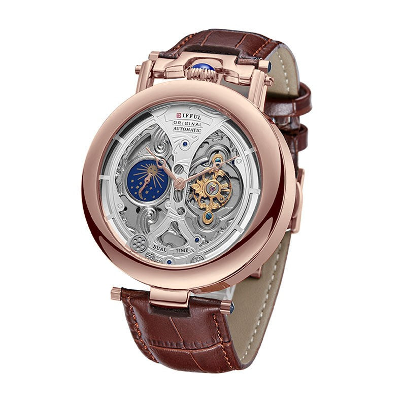 Vortex | Elegant Automatisch Herenhorloge met Skelet Wijzerplaat 4