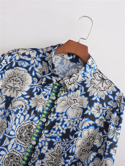 Yunify's Blauwe Lange Printjurk