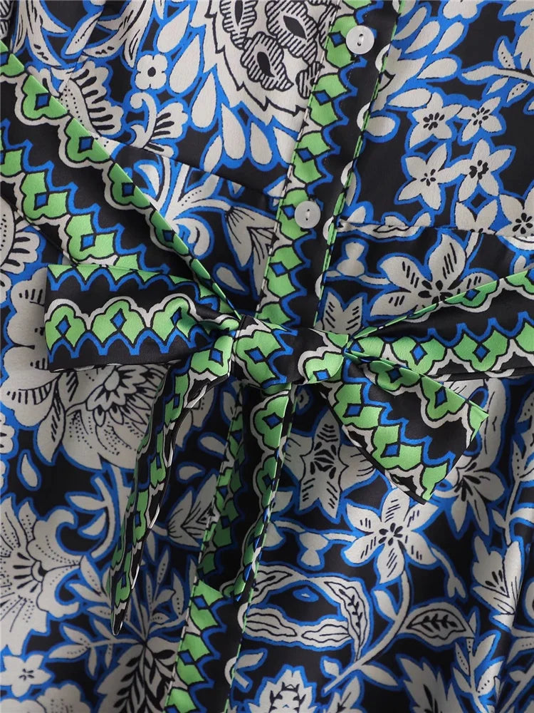 Yunify's Blauwe Lange Printjurk