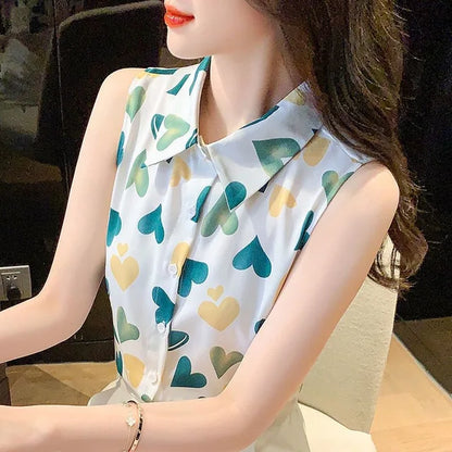 Glamourous Lady Zomerblouses met Hartjespatroon
