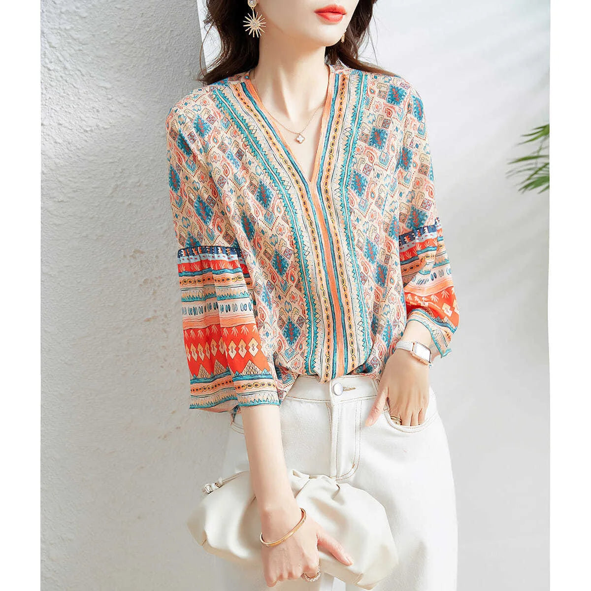 Luxe Zomerse Elegantie Blouse