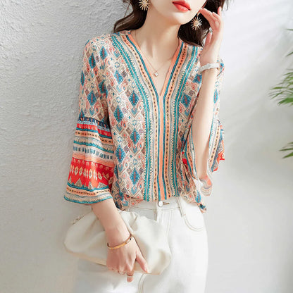 Luxe Zomerse Elegantie Blouse
