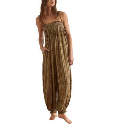 Aurora Dames Boho Bloemen Jumpsuit voor Vrijheid en Zelfexpressie