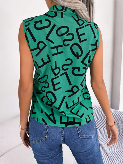 Stijlvolle Zomer Top met Letterprint voor Vrouwen