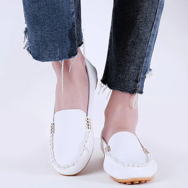 Dames Platte Casual Schoenen Comfortabel Leer