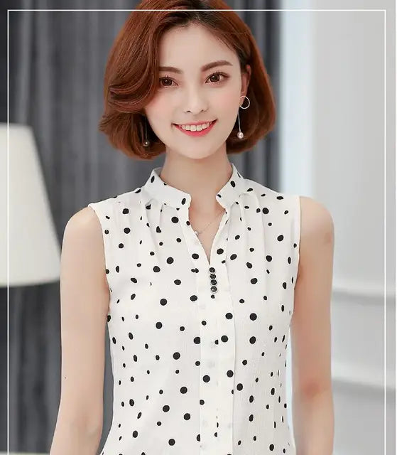 Zomerse Mouwloze Chiffon Blouse voor Dames van ChicStyle
