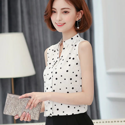 Zomerse Mouwloze Chiffon Blouse voor Dames van ChicStyle