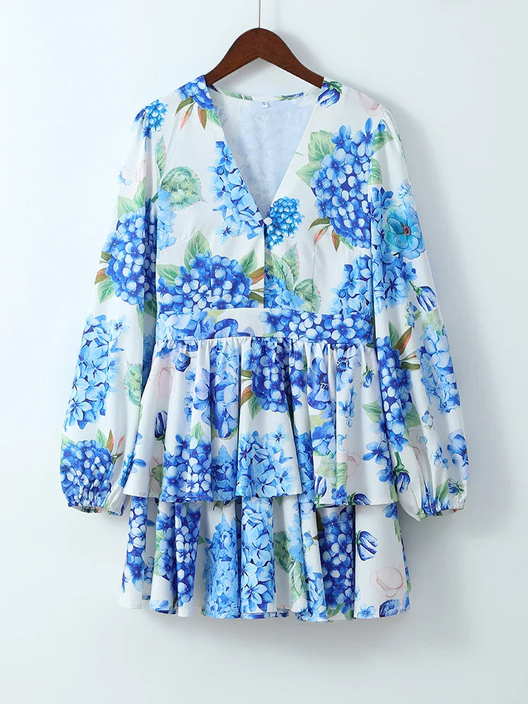UIleeter Mode Bloemenprint Mini Jurk