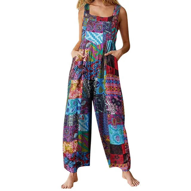 Nova Dames Etnische Jumpsuit voor Zomerse Avonturen