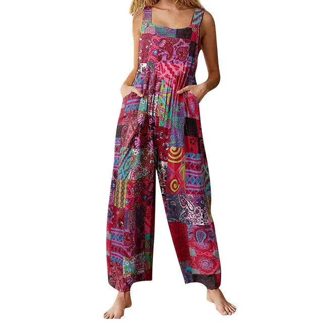 Nova Dames Etnische Jumpsuit voor Zomerse Avonturen