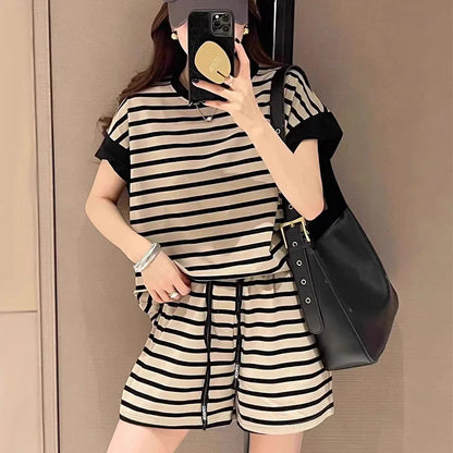 Frisse Mode Zomerse Streep Stijl Set