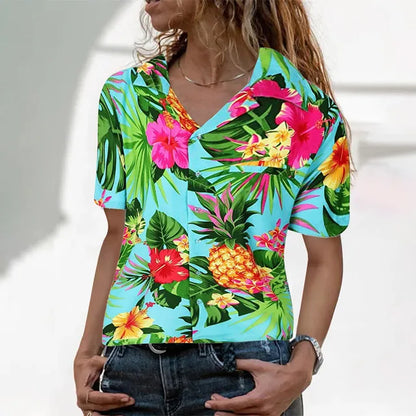Island Essence Tropische Hawaiian Blouse