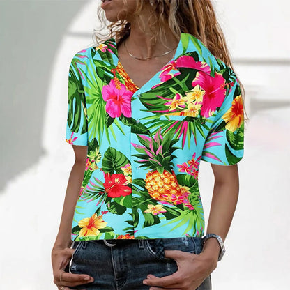 Island Essence Tropische Hawaiian Blouse