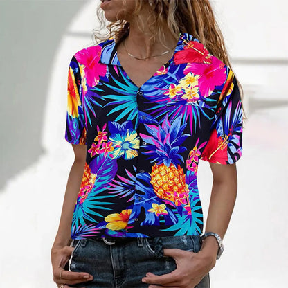 Island Essence Tropische Hawaiian Blouse