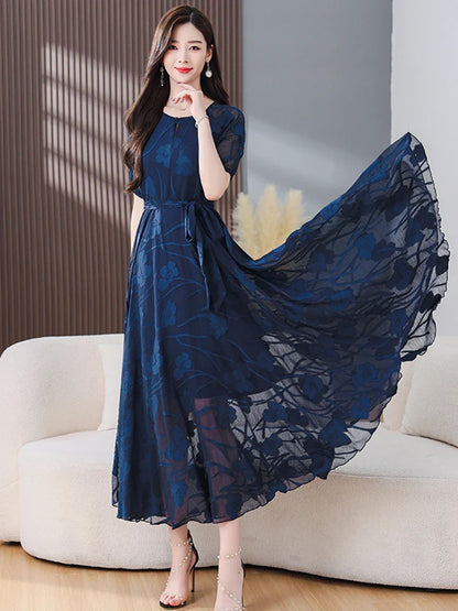 Bloesemzucht Zomerbries Maxi Chiffon Prom Jurk