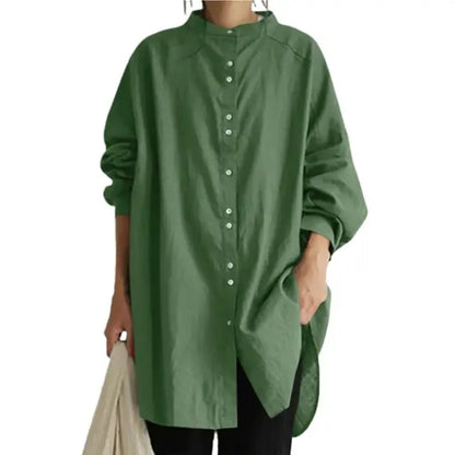 Stijlvolle Dames Lange Blouse