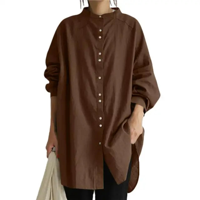 Stijlvolle Dames Lange Blouse